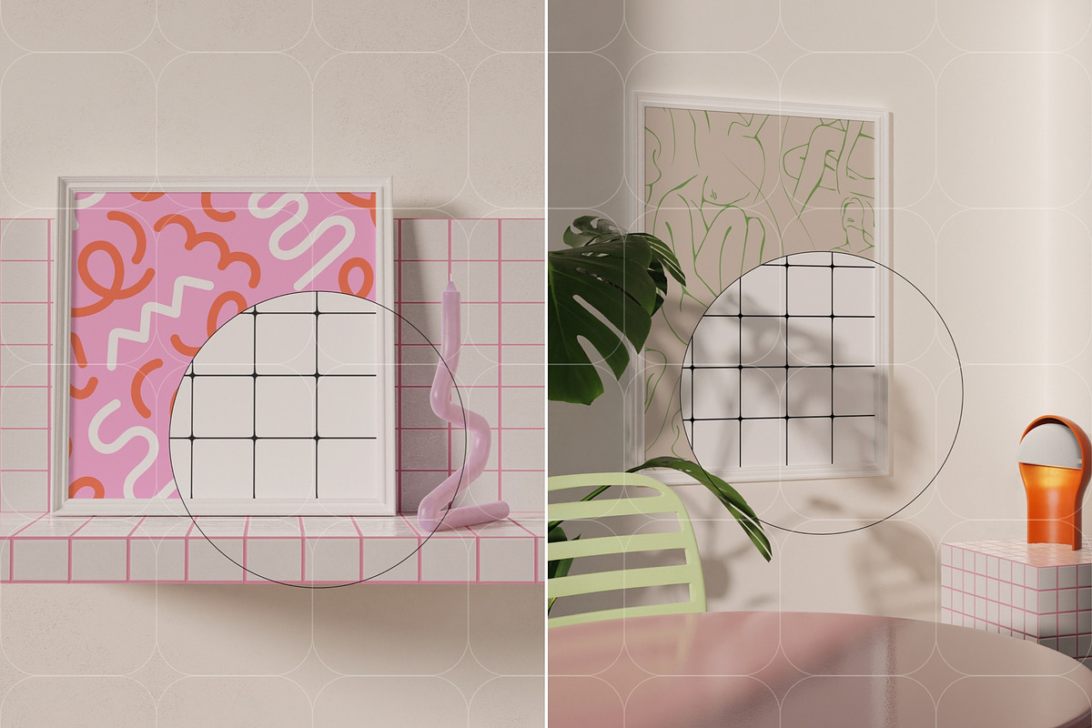 Interior frame mockup bundle PHOEBE, a Print Template by Bonumo (Photo 13 of 15)