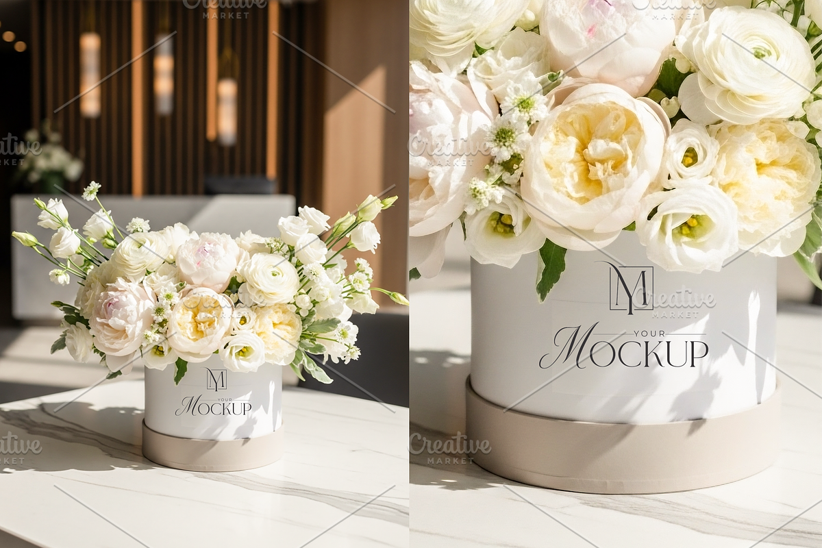 Elegant Floral Flower Pot Mockup, a Cups & Container Mockup by aana_flavs (Photo 2 of 3)
