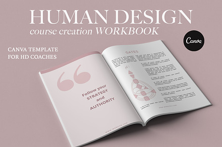 Human Design Workbook for Coaches, a Magazine Template by Backyard Rose