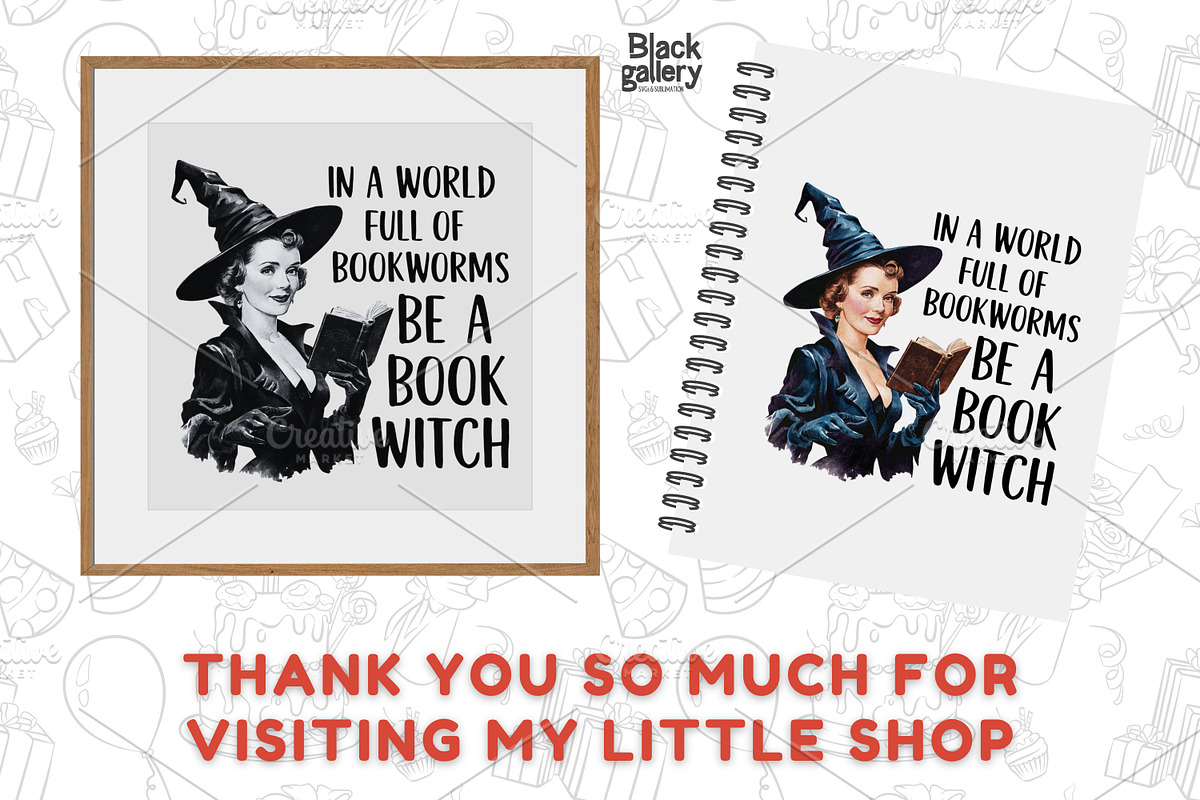 Vintage Halloween Witch PNG Bundle, a Graphic by Clipart Bloom (Photo 15 of 15)