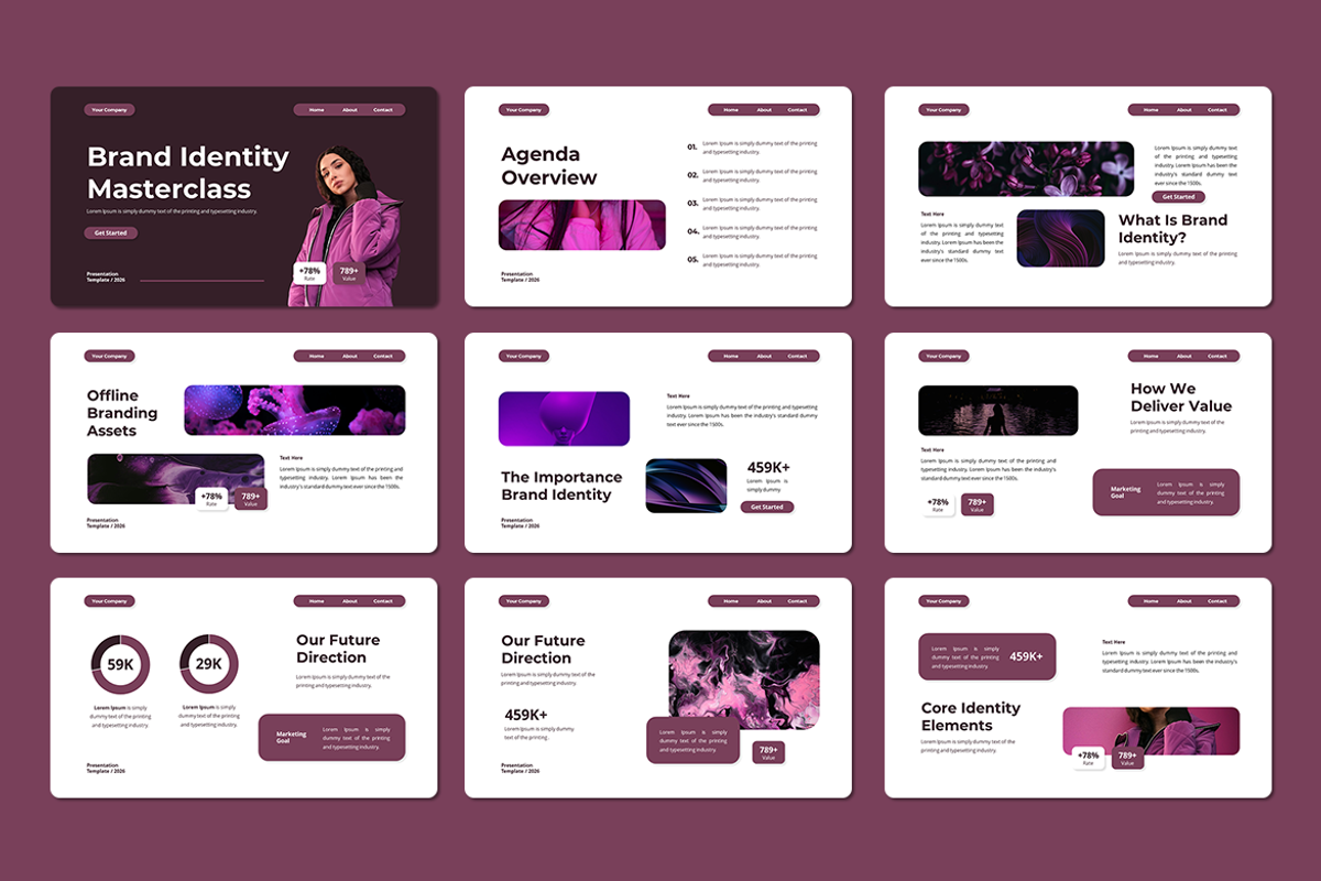 Brand Identity - PowerPoint, a Presentation Template by QR Design Studio