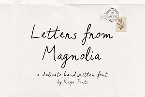 Letters from Magnolia Script Font