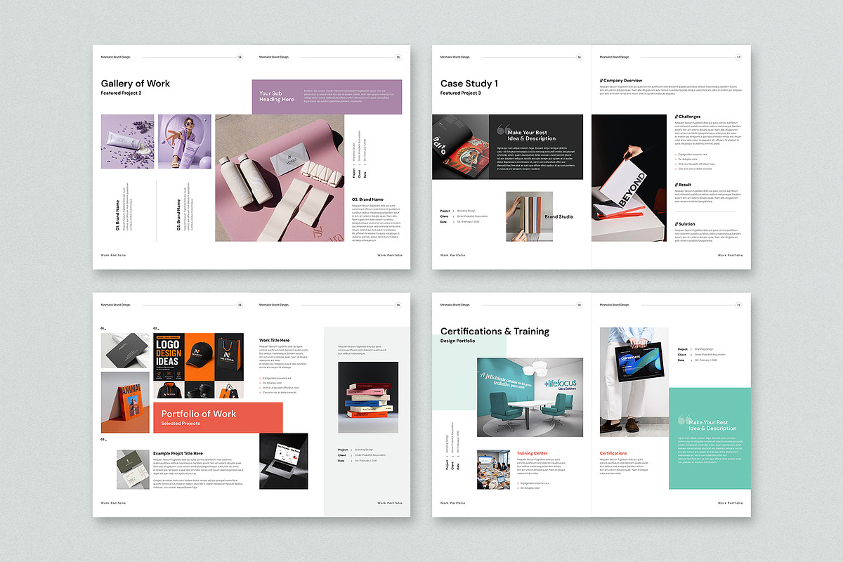 Works Portfolio Template | CANVA, a Brochure Template by Cleffon_Graphic_Studio (Photo 5 of 8)