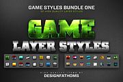 32 Game Layer Styles Bundle 1, a Layer Style Add-On by DesignFathoms (Thumbnail 1 of 6)