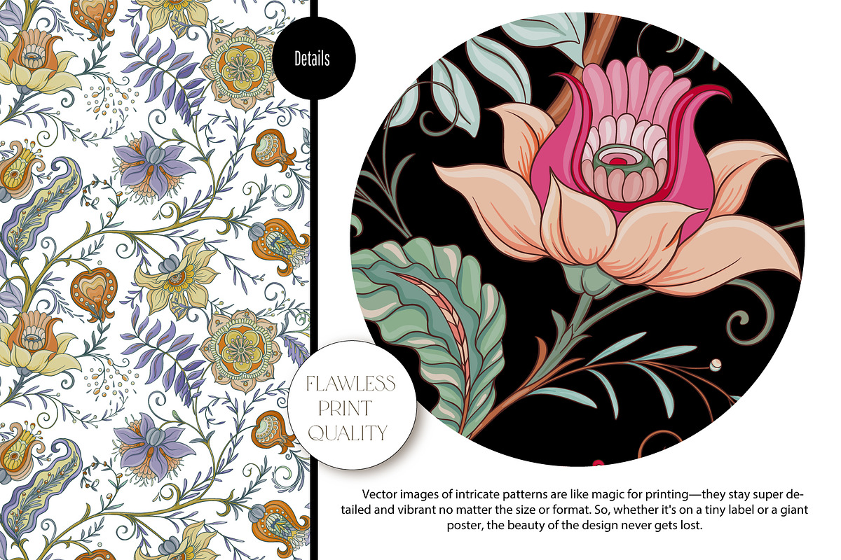 Pomegranate flower seamless patterns, a Pattern Graphic by Elen-Lane (Photo 2 of 6)