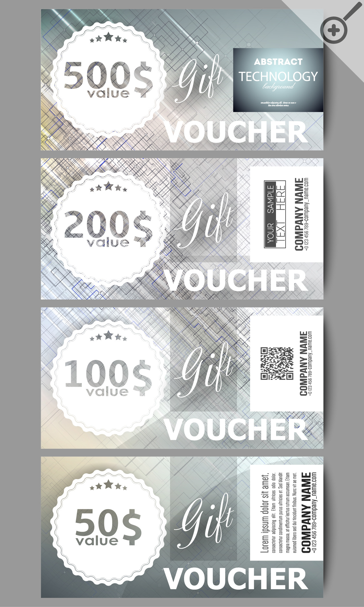 Modern Gift Voucher Templates by Vectorshop  Creative Market