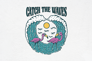 CATCH THE WAVES, an Animal Illustration by Ngaula Std.