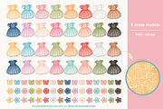 Girls - Cliparts Set, an Illustration by Estudio Daiane Barbosa (Thumbnail 5 of 13)