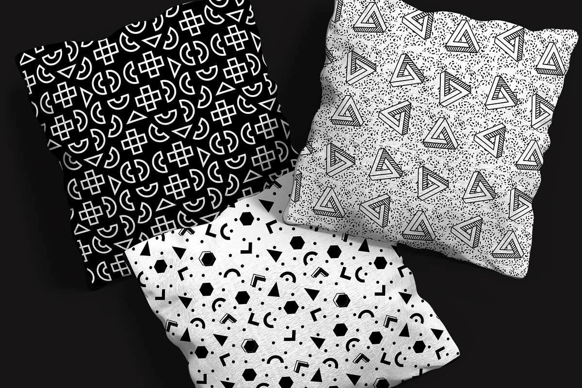 Black and White Geometric Patterns, a Pattern Graphic by ComelyPics Shop (Photo 5 of 7)