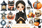 Creepy and Cozy Halloween Clipart, an Illustration by Craft Nest (Thumbnail 1 of 6)