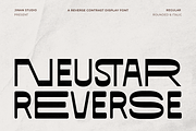 Neustar Reverse, a Sans Serif Font by Ainun Jinan (Thumbnail 1 of 9)