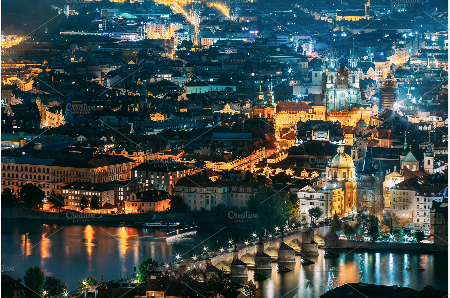 Night panorama of Prague, Czech, an Architecture Photo by Our Amazing World