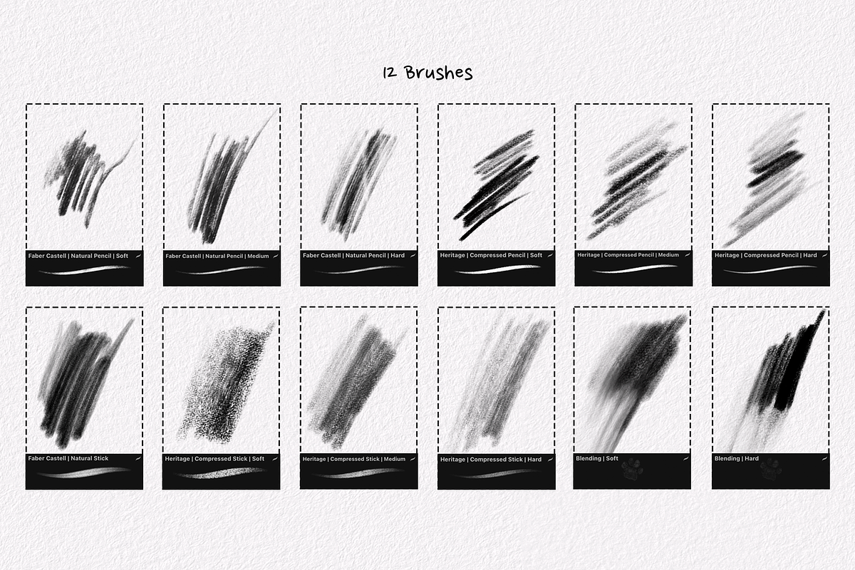 Procreate Charcoal Brush Set, a Brush Add-On by Brush Moment (Photo 2 of 9)