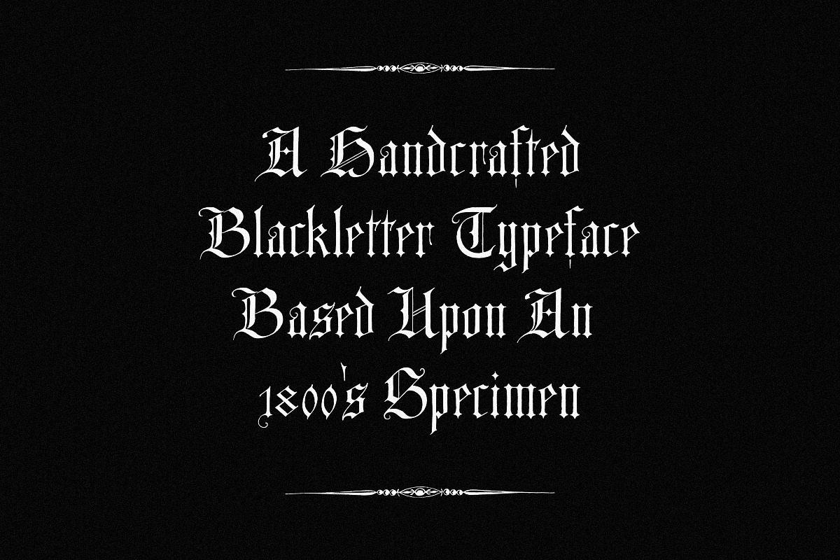 BlackCat Blackletter Vintage Font, a Blackletter Font by Tom Chalky (Photo 7 of 10)