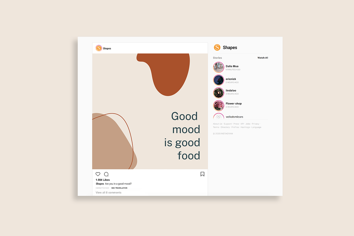 Shapes Instagram Posts Template, a Social Media Template by Wild Ones (Photo 5 of 6)