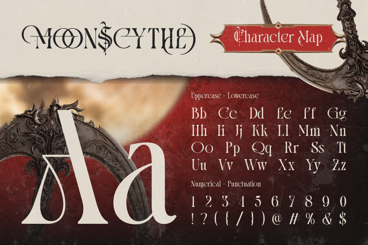 Moonscythe, a Serif Font by Artisan Themes (Photo 2 of 12)