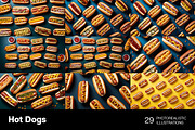 Hot Dogs 29 Patterns., a Food & Drink Photo by Handmadefont (Thumbnail 4 of 9)