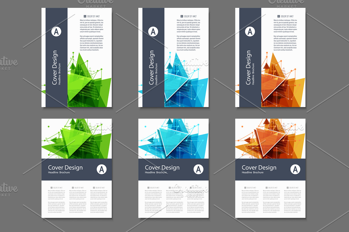 Abstract Triangle Line Brochure, a Brochure Template by Haisonok