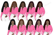 Boss Babe Clipart Bundle, a Person Illustration by GlamArtZhanna (Thumbnail 5 of 7)