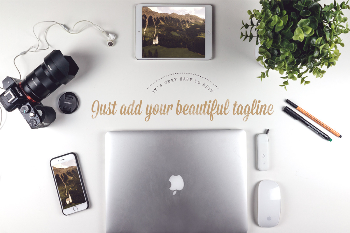 Hero Header Image and Mockup, an iPhone Mockup by Foos