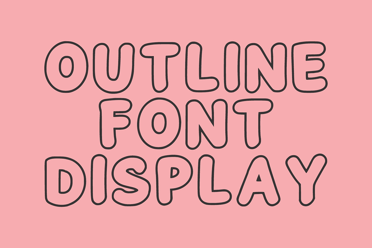 Baby Cute Bold Outline Font, a Handwritten Font by Fourteen Letter (Photo 2 of 6)