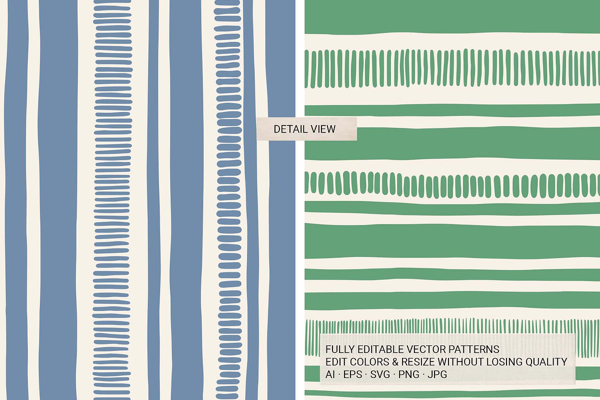 Hand Drawn Stripe Vector Patterns, a Pattern Graphic by Irina Ostapenko (Photo 4 of 5)