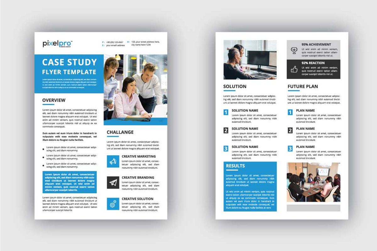 Case Study Flyer Design Template, a Flyer Template by Pixel Pro (Photo 1 of 4)