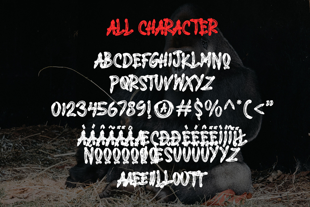 BIG GORILLA, a Blackletter Font by AMINMARIO (Photo 5 of 6)