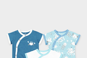 Baby Cotton Romper Mock-ups