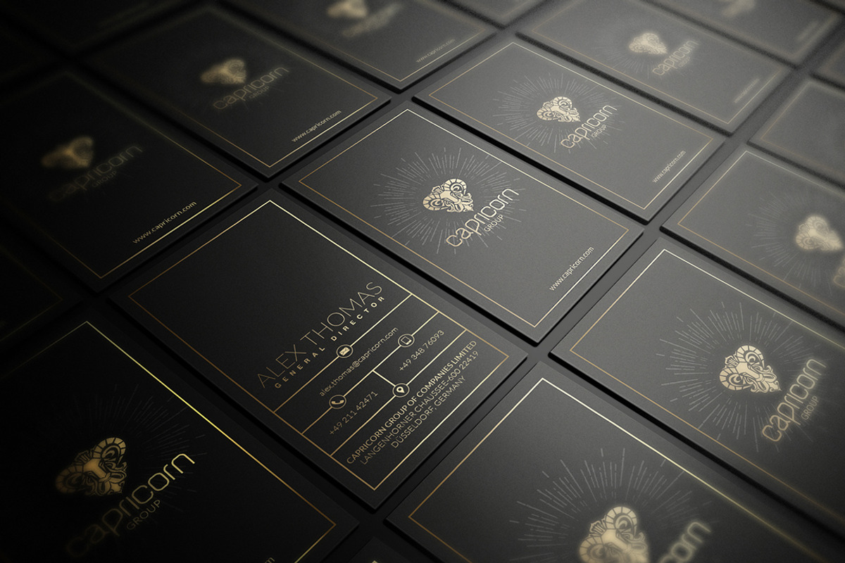 Gold And Black Business Card, a Business Card Template by Marvel (Photo 2 of 5)