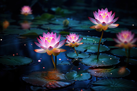 Beautiful lotus flower blooming in t, a Photo by Iftikhar Alam