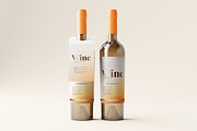 Wine bottle with a tag mockup, a Packaging Mockup by MockupFree.Net (Thumbnail 3 of 5)