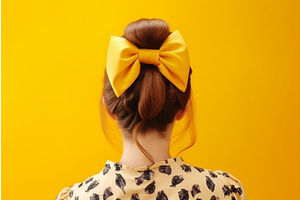 Stylish Fabric Bow Hair. Generate Ai