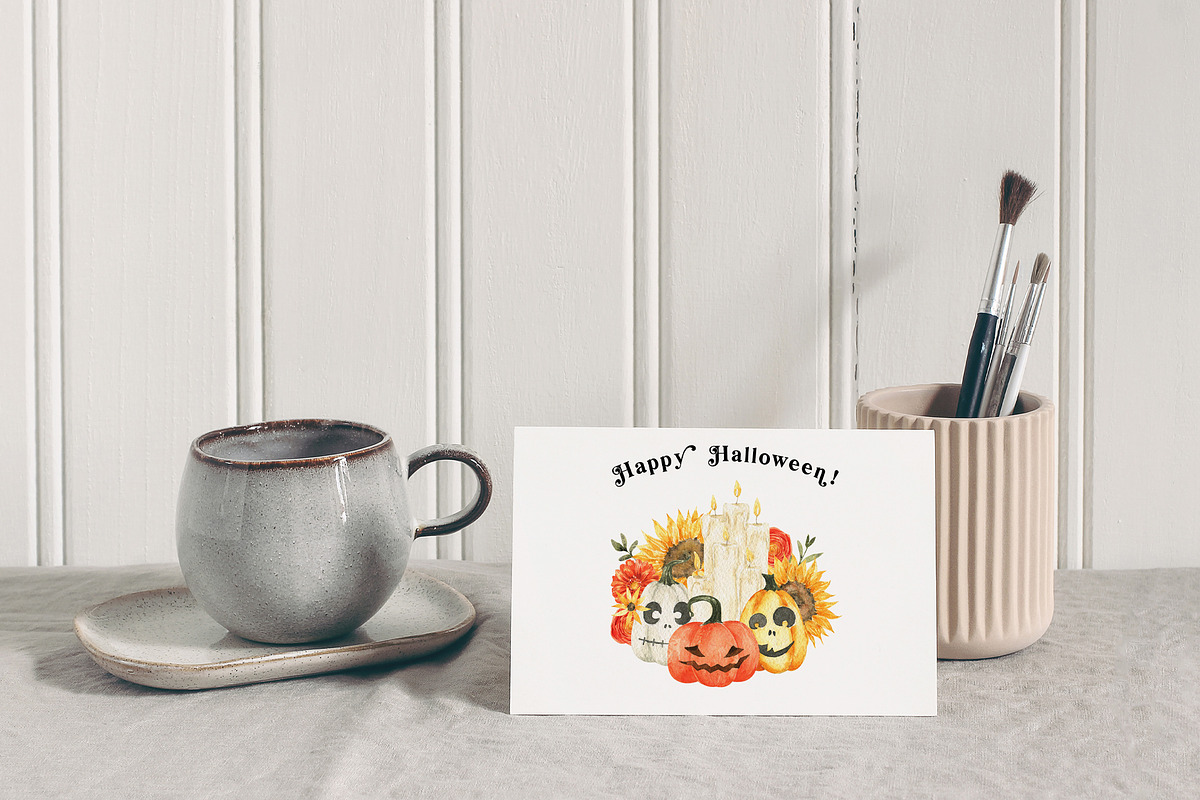 Cozy Halloween watercolor collection, a Seasonal Illustration by LiChu Art (Photo 16 of 28)