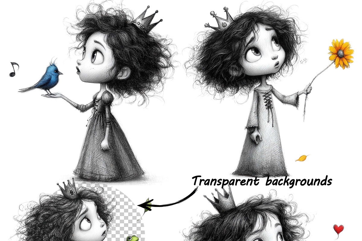 Whimsical Valentine Love princess, an Illustration by one-touch (Photo 8 of 8)