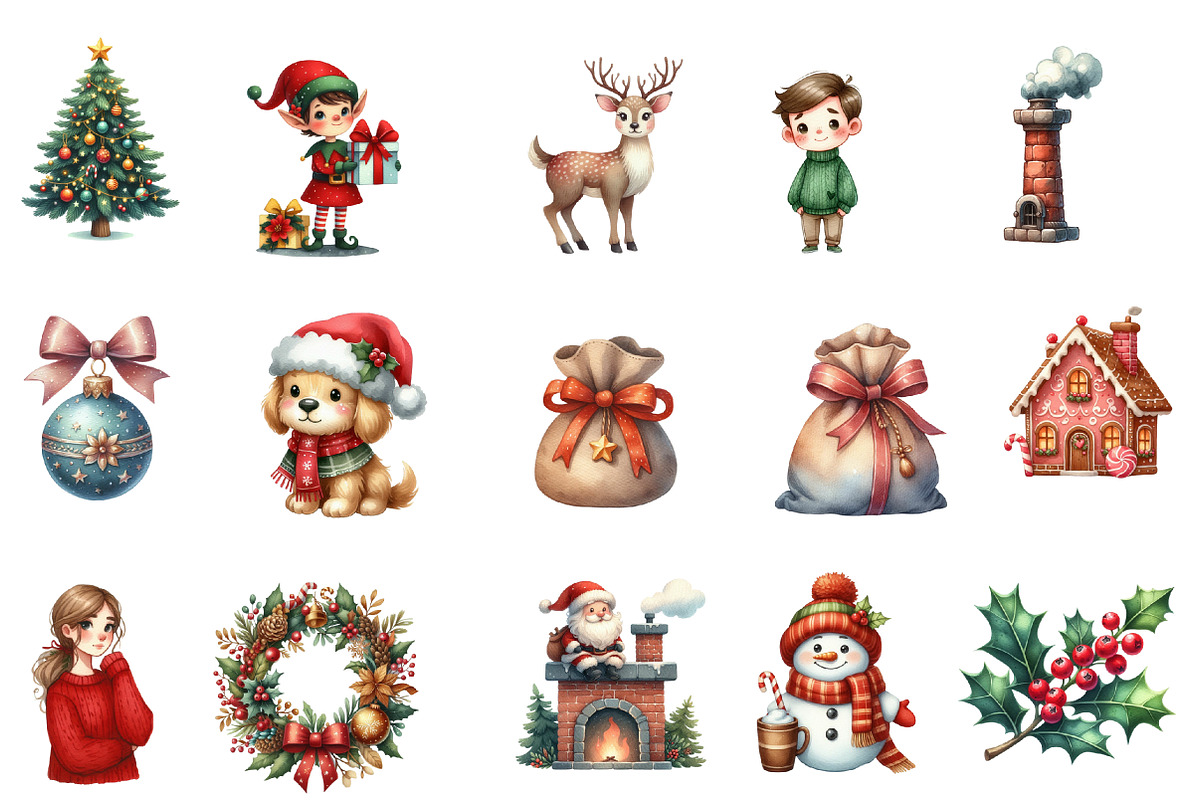 Christmas Family clipart, an Illustration by Designworld (Photo 3 of 6)