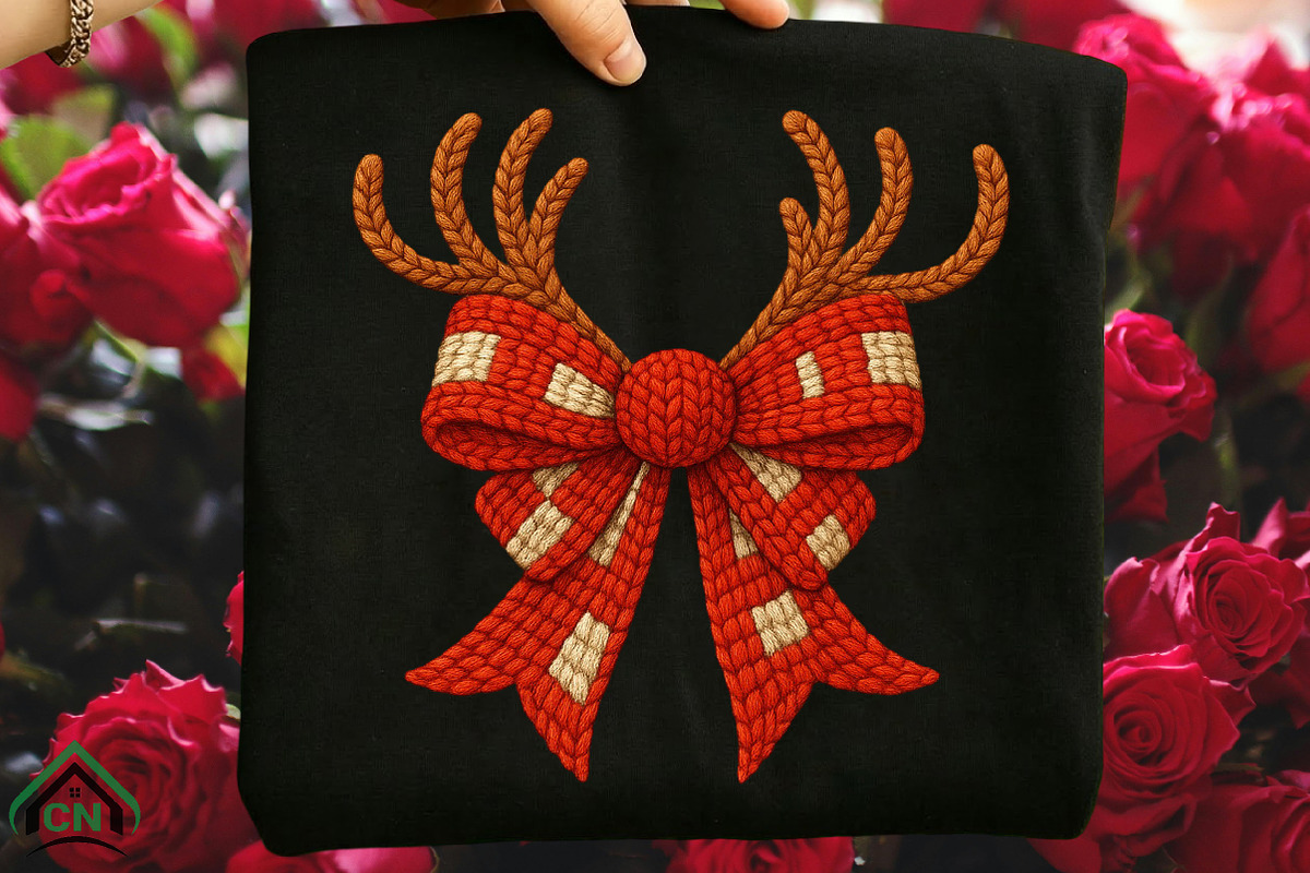 Faux Crochet Christmas Coquette Bow, an Illustration by Craft Nest (Photo 7 of 7)