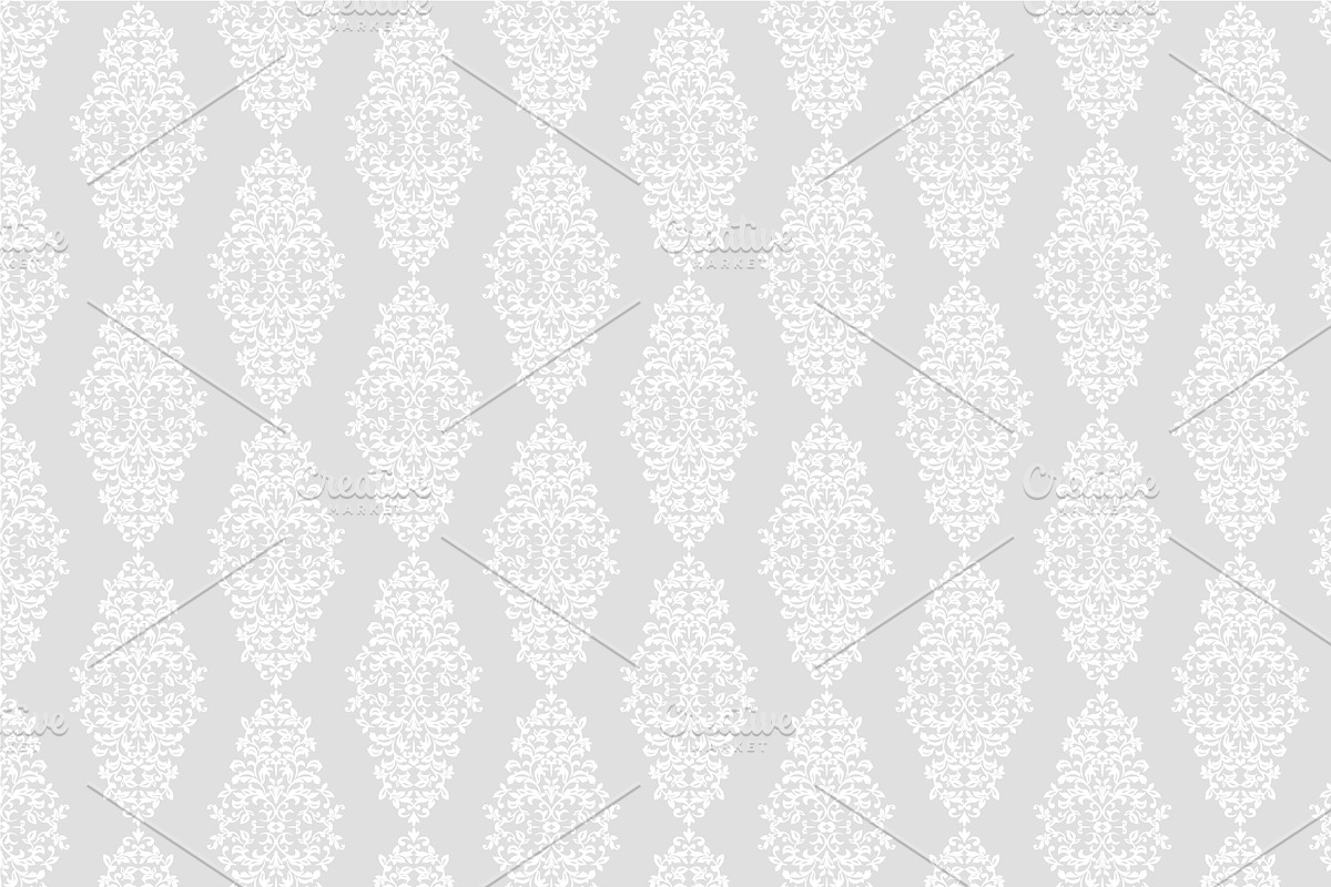 Damask vector seamless patterns, a Pattern Graphic by Alonka's Illustrations (Photo 5 of 9)