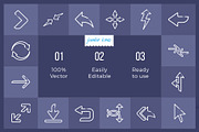 Arrow Line Vector Icons V2, an Outline Icon by Jumbo Icons (Thumbnail 2 of 5)