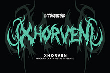 Xhorven - Death Metal Typeface