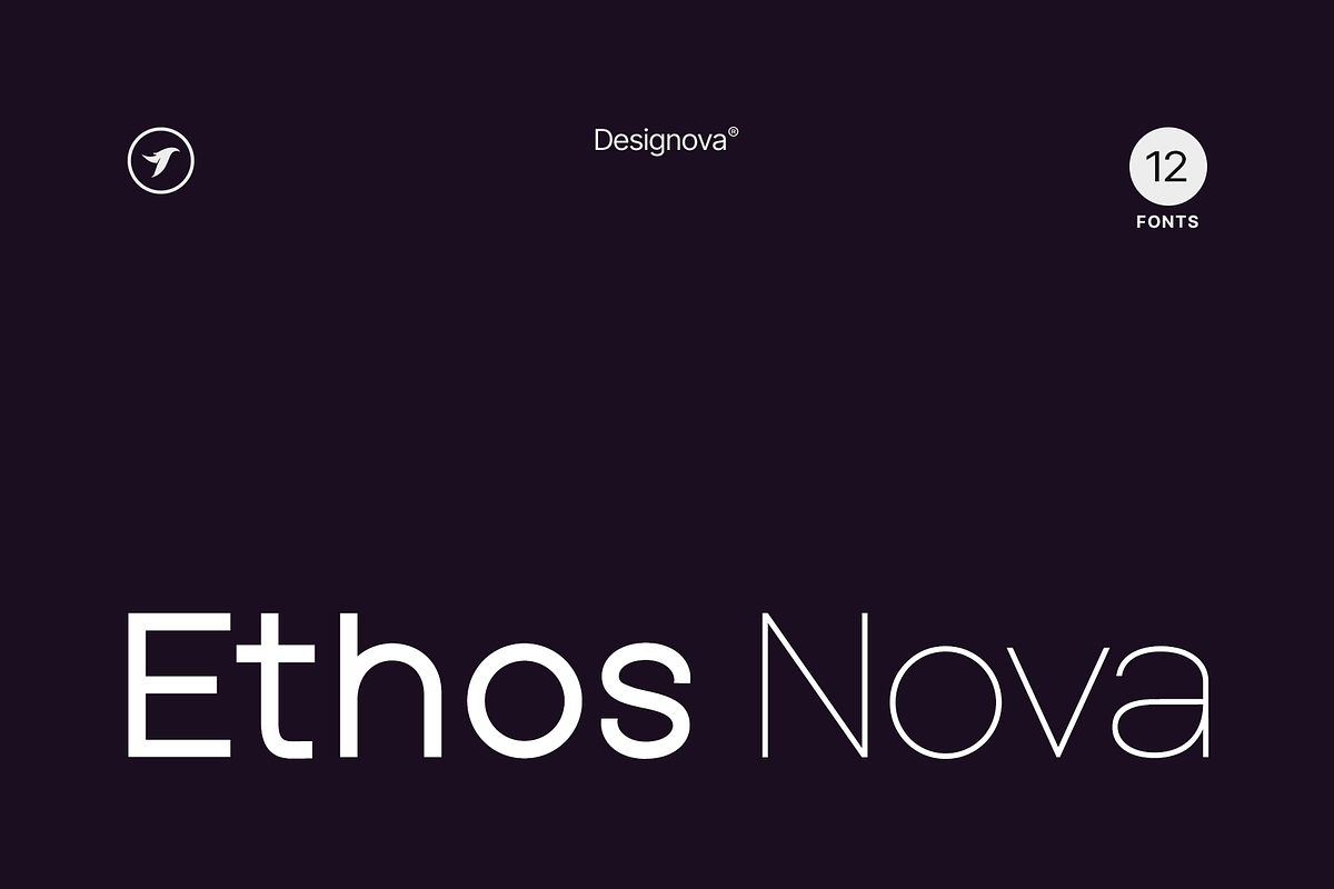 ETHOS NOVA - Minimalist Font Family, a Sans Serif Font by Designova® (Photo 1 of 12)