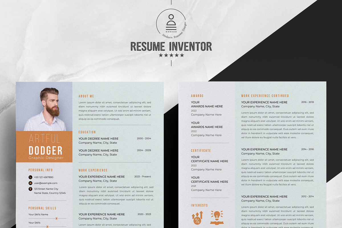 Modern Layout for Innovative Careers, a Resume Template by ResumeInventor (Photo 2 of 6)