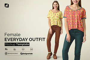 Female Everyday Outfit Mockup