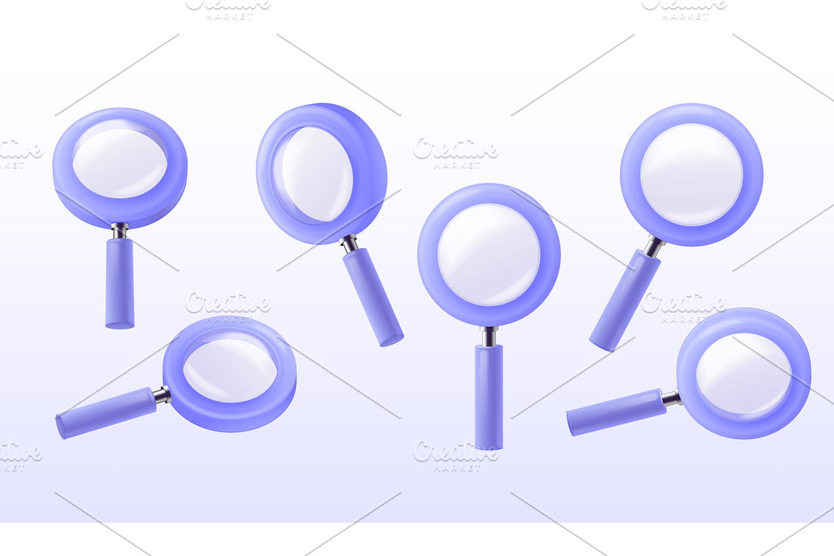 3d magnifying glass. Magnifier loupe, an Illustration by Stock-Smart-Start