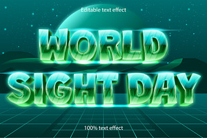 World Sight Day Editable Text Effect