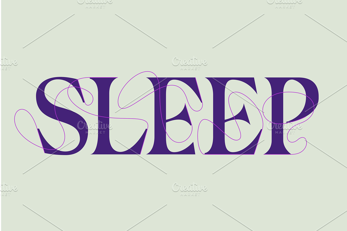 Elegant serif typography with, an Object Illustration by Serebrennikov