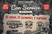 Car service logos & elements, a Branding & Logo Template by DGIM studio (Thumbnail 1 of 8)