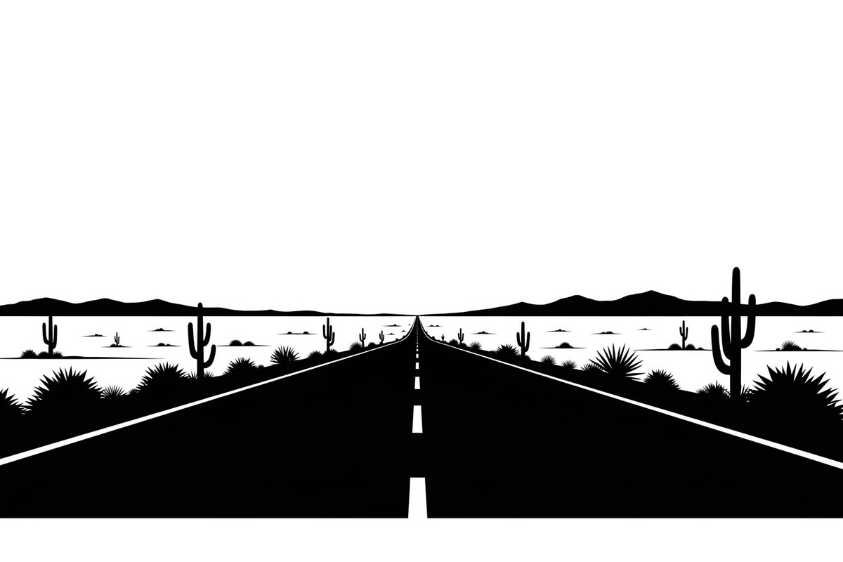 Desert Highway Silhouette Set, an Illustration by musafir_fashion (Photo 16 of 16)