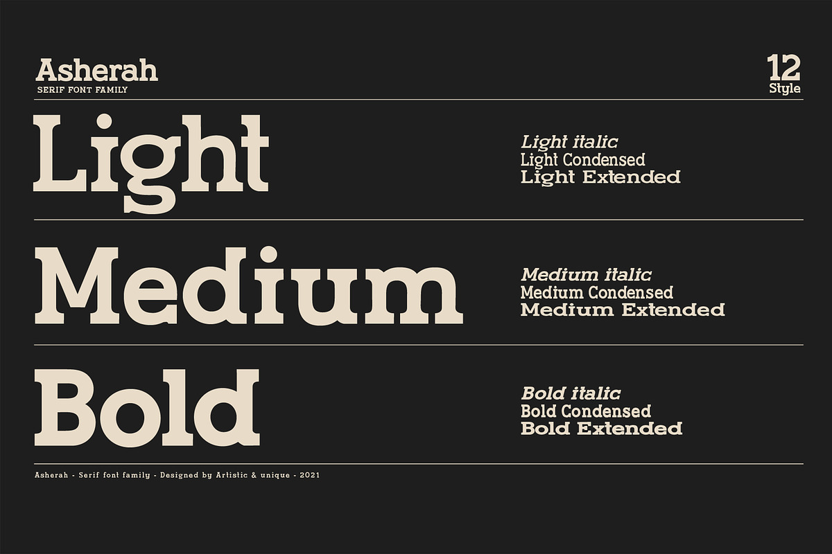 Asherah - Serif font family, a Serif Font by Artistic & Unique (Photo 5 of 13)