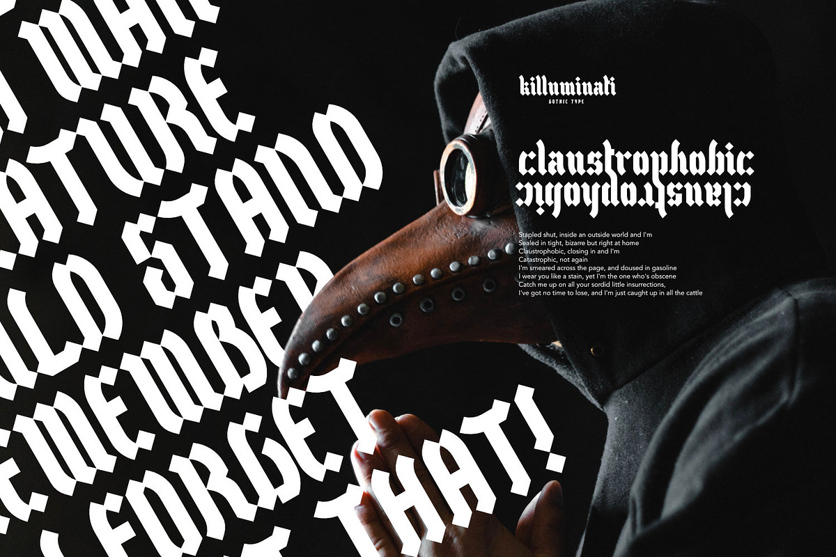 Killuminati - Gothic Type, a Font by ikiiko (Photo 5 of 7)